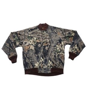 Vintage Mossy Oak Breakup Snap Button Shirt Mens Size Medium Made In USA.